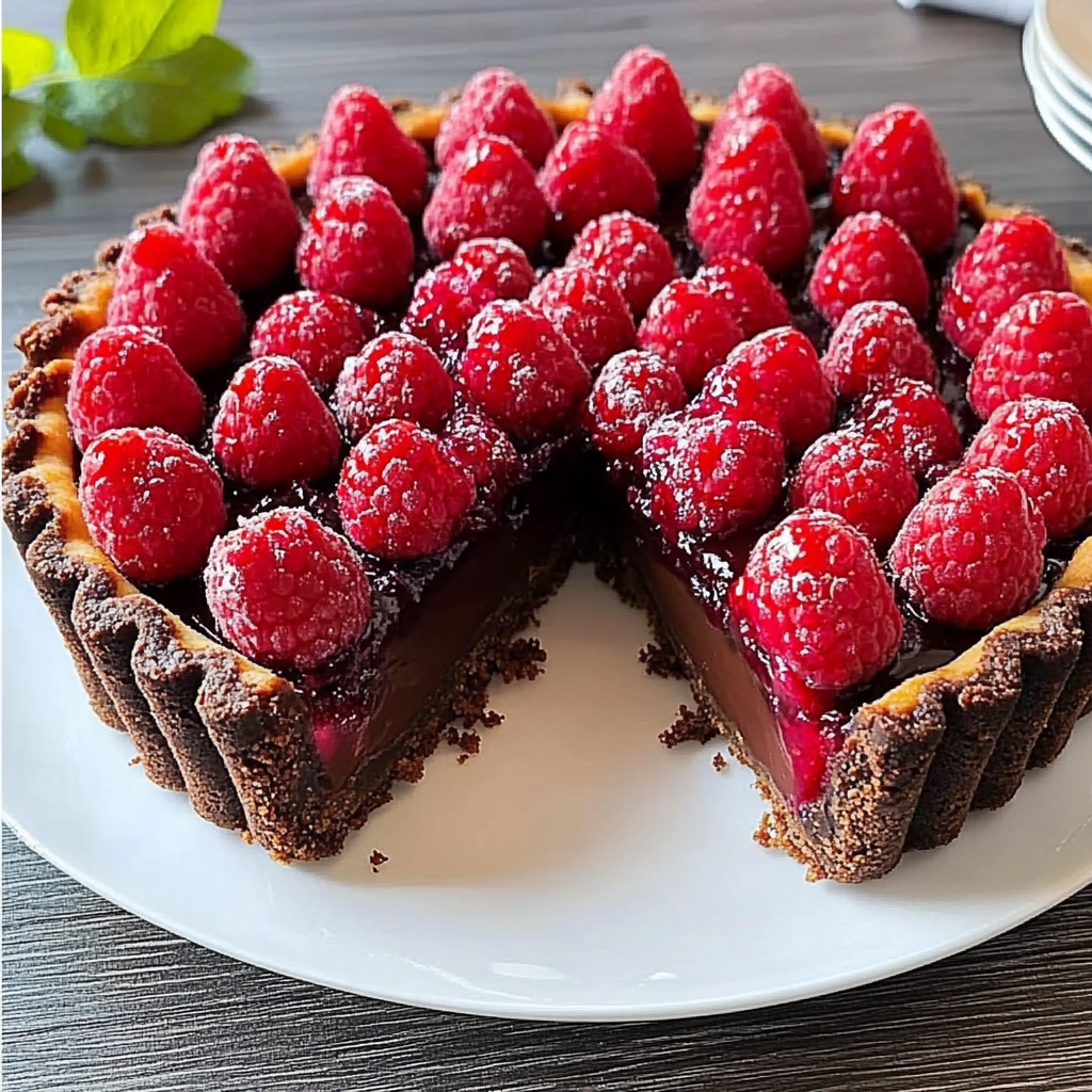 Tartelette chocolat framboise depuis recettemoderne