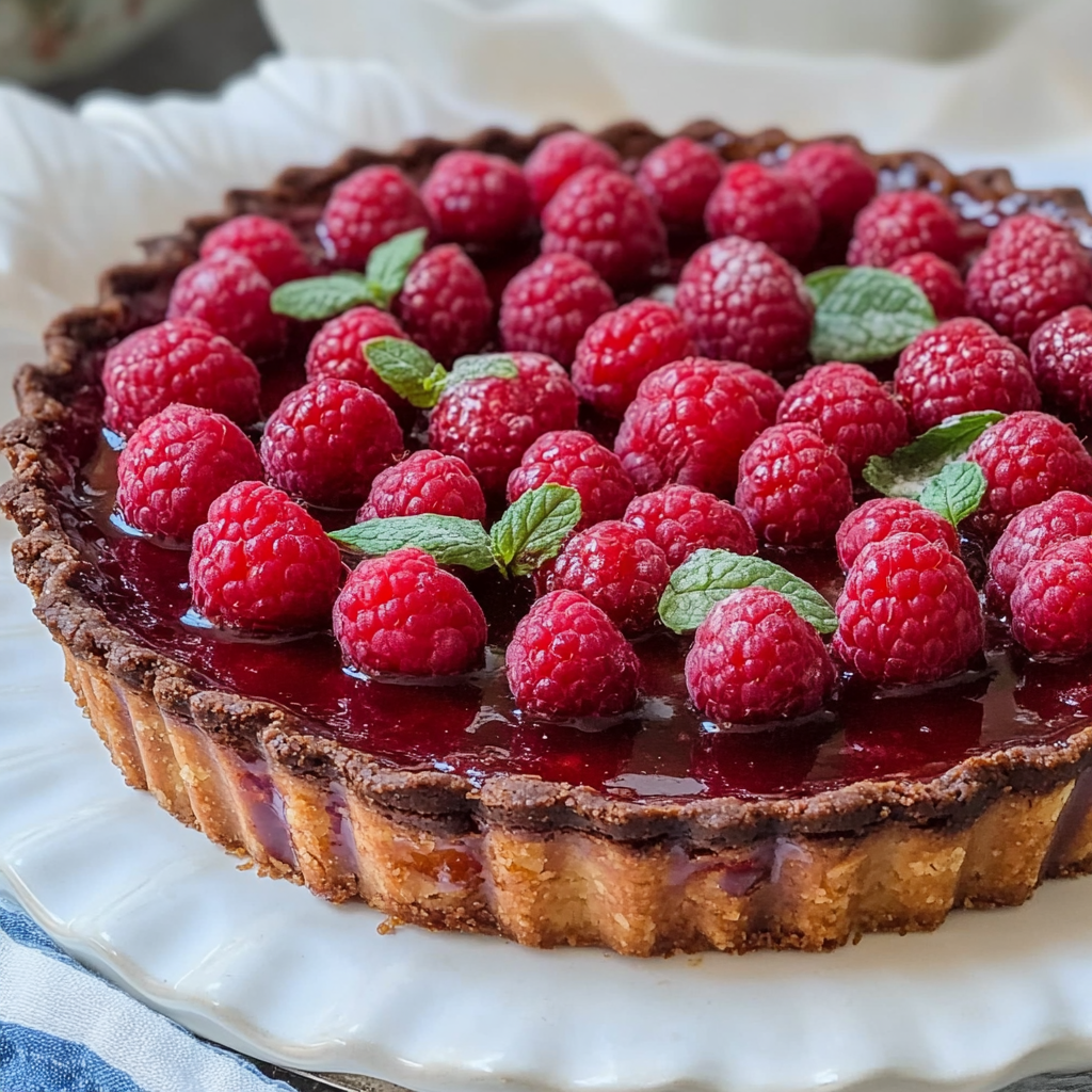 Tartelette chocolat framboise depuis recettemoderne