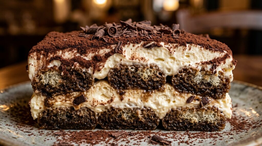 Tiramisu Traditionnel Italien au Café & Mascarpone Onctueux