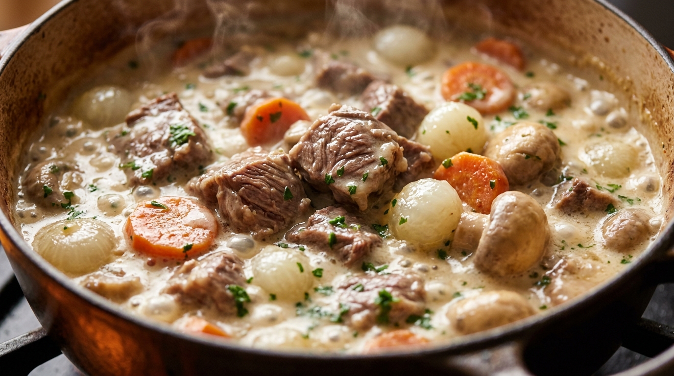 Blanquette de Veau Traditionnelle à l’Ancienne Fondante & Crémée