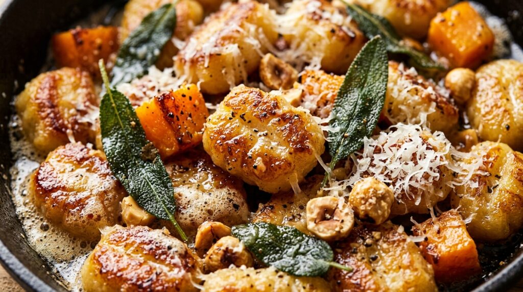 Gnocchis Poêlés au Beurre de Sauge, Butternut & Noisettes Torréfiées