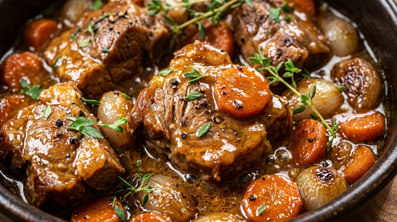 Sauté de Veau aux Carottes Fondantes & Thym Frais